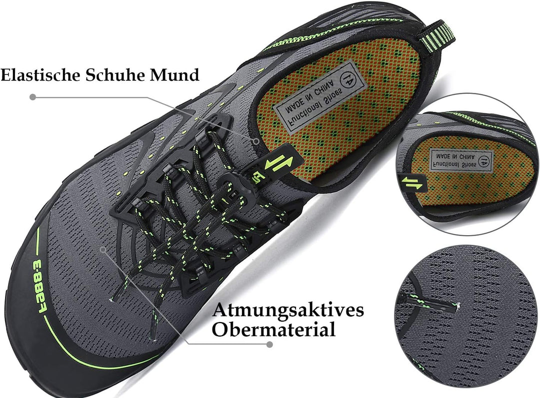 SAGUARO Badeschuhe für Herren Damen - 7/9 Drainagelöcher Schnelltrocknende rutschfest, Gr 35-48 42 E