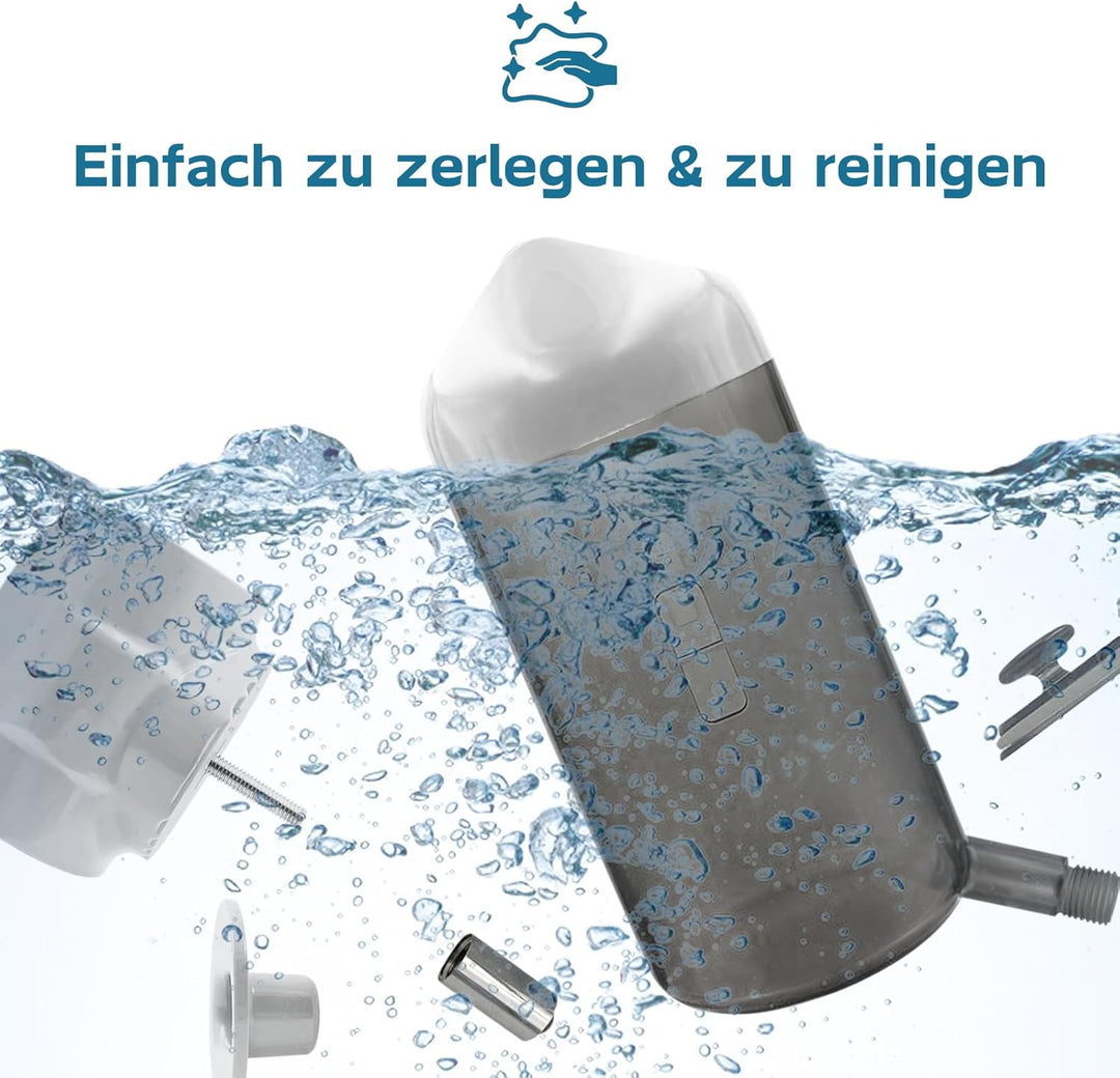 Hunde Trinkflasche [Grau, 700ml] Haustier Wasserspender Auslaufsichere Hund Katzen Kaninchen Käfig W