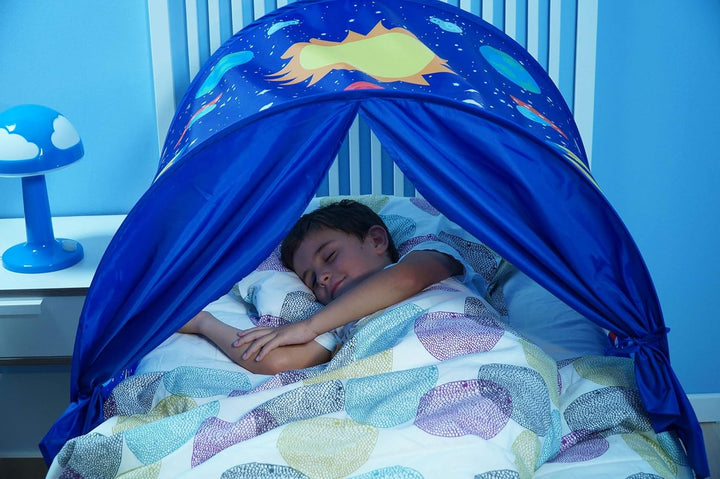 Betttunnel Sleepfun Tent Bettzelt (1-St), Pop Up Zelt, mit Leselampe und Aufbewahrungstasche 70x200c