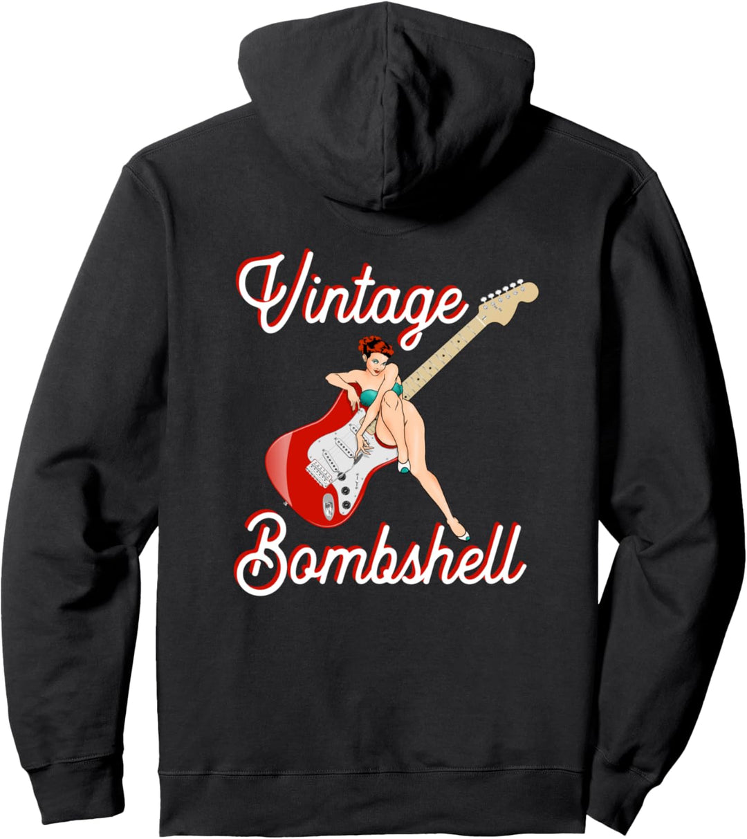 Pinup Girl E-Gitarre Vintage Bombshell Pullover Hoodie