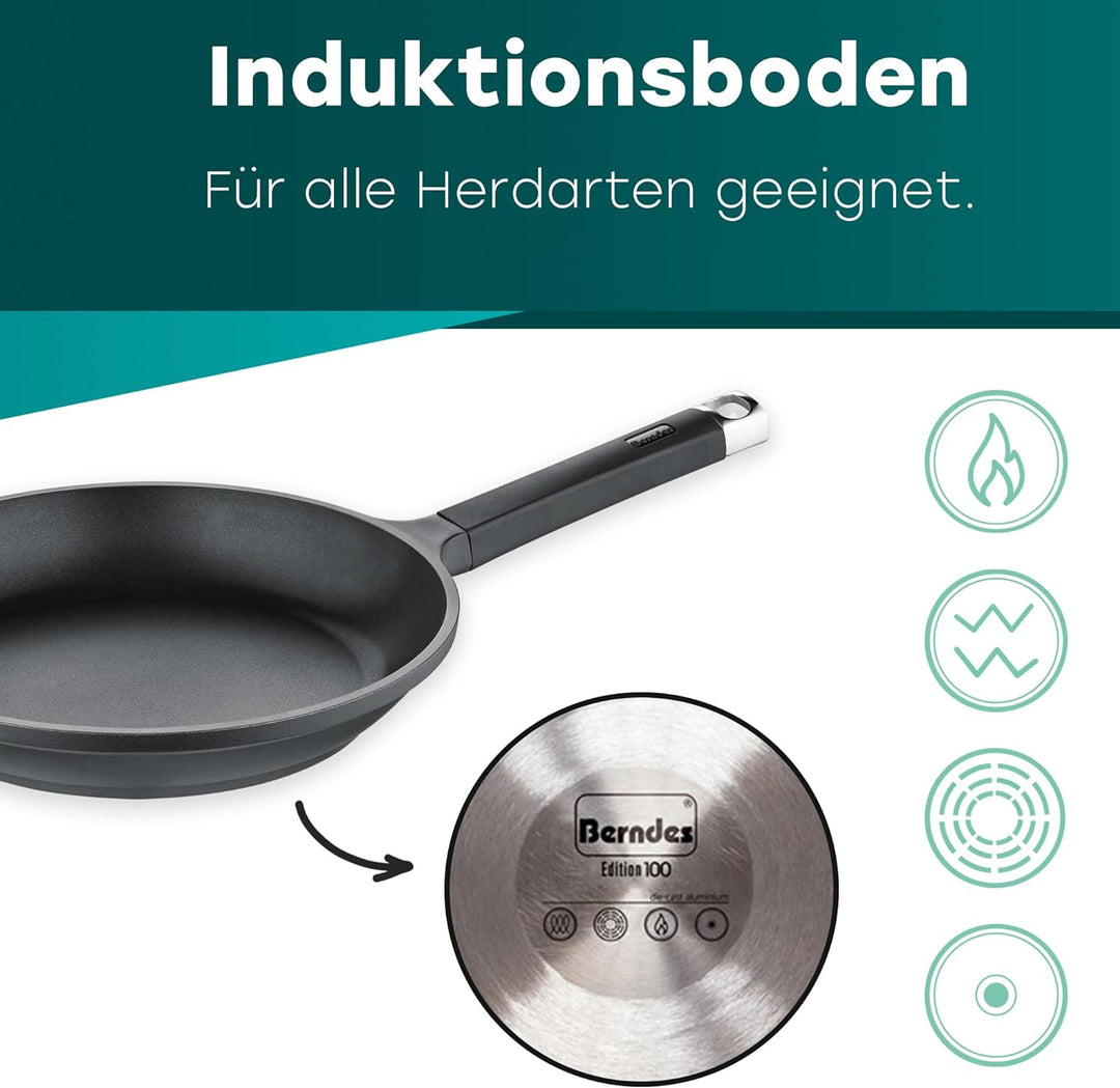 Berndes Pfanne 20 cm Induktion – Edition 100 - kleine Bratpfanne, Induktion für alle Herdarten, anti