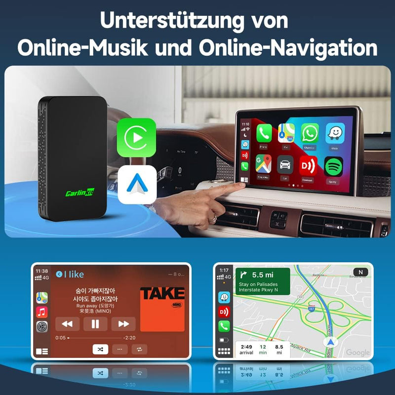 Carlinkit 5.0 2air CarPlay Wireless und Android Auto Wireless Adapter,für Autos mit CarPlay und Andr