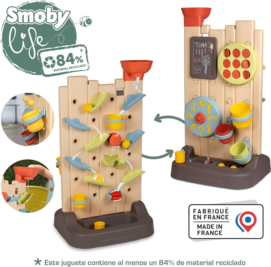 Smoby Life - Activity Wall - aus 84% Recyclingmaterial - Interaktiver Spielwand mit 6 Aktivitäten &