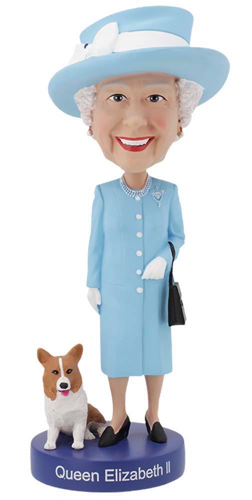 Royal Bobbles - Wackelkopffigur Queen Elizabeth II. - mit ihrem Corgi