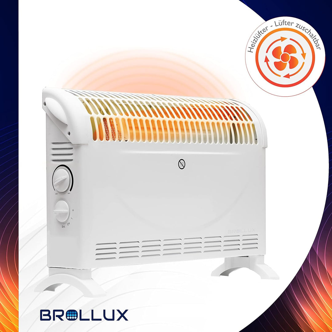 Elektroheizung 2000W LUX13 mobiles Heizgerät Thermoventilator Heizlüfter Elektroheizkörper weiss mob