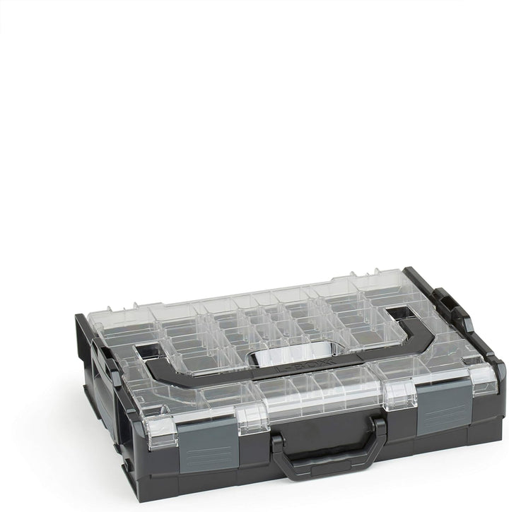 Bosch Sortimo Sortimentskasten L BOXX 102 schwarz Deckel transparent mit Insetboxen-Set A3 Sortierbo
