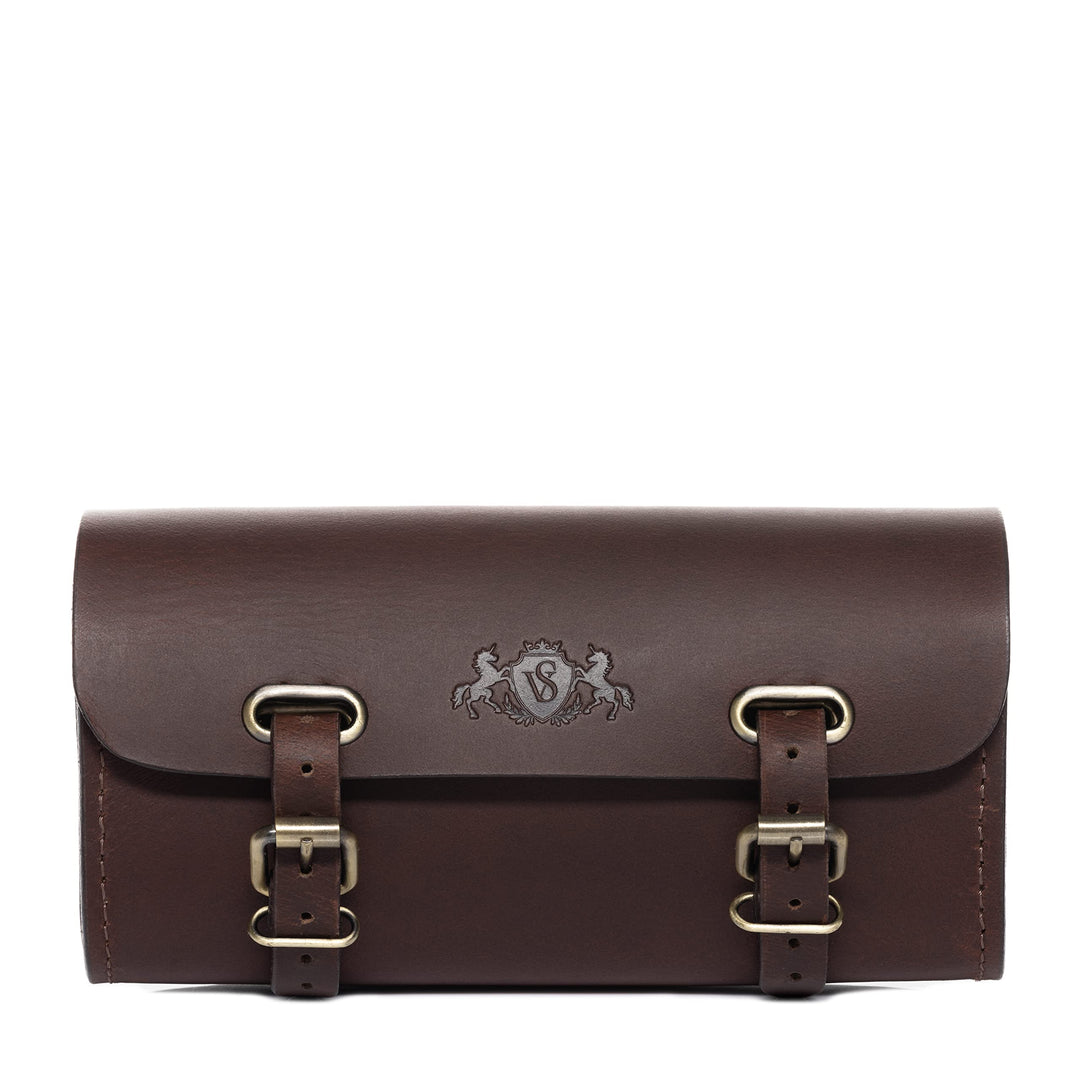 SID & VAIN Fahrradtasche STEW aus Sattel-Leder I Fahrrad-Rolle für Herren und Damen I Satteltasche b