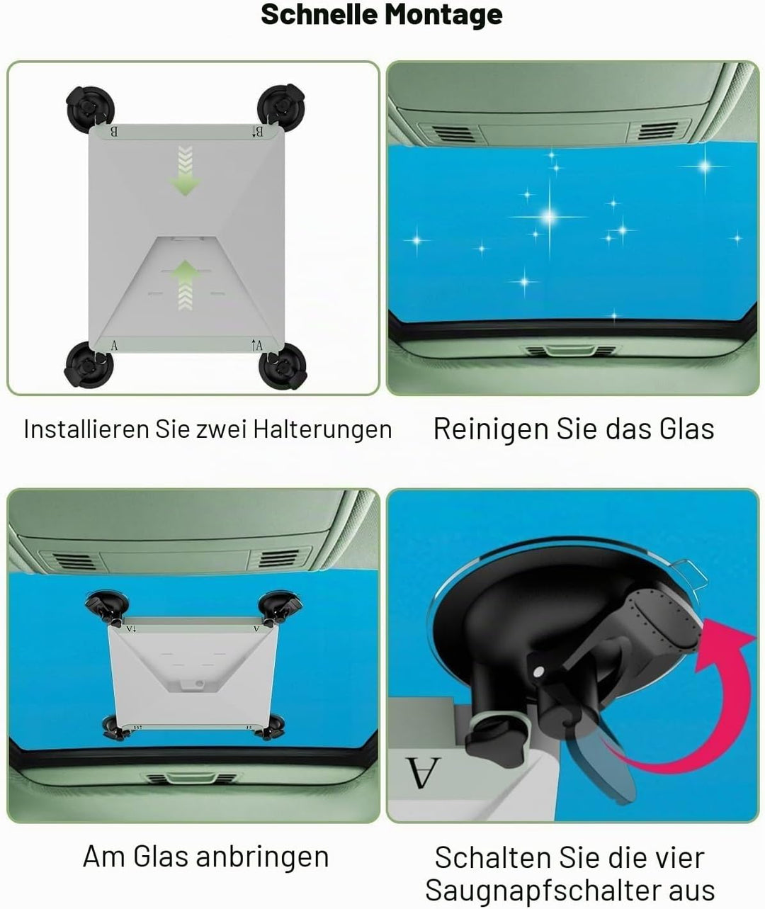 Mwin Starlink Mini Autohalterung - Starlink Mini Zubehör Halterung für Fenster und Schiebedächer, St