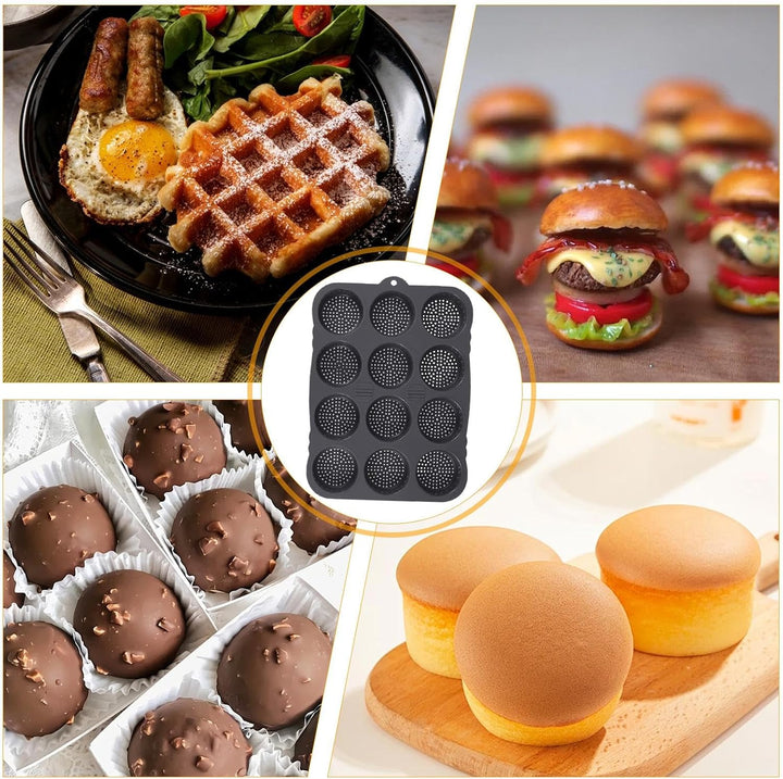 Generisch Brötchen Backform, Burger Buns Backform, Silikon-Hamburger-Brötchenform, Hamburger-Kastenf