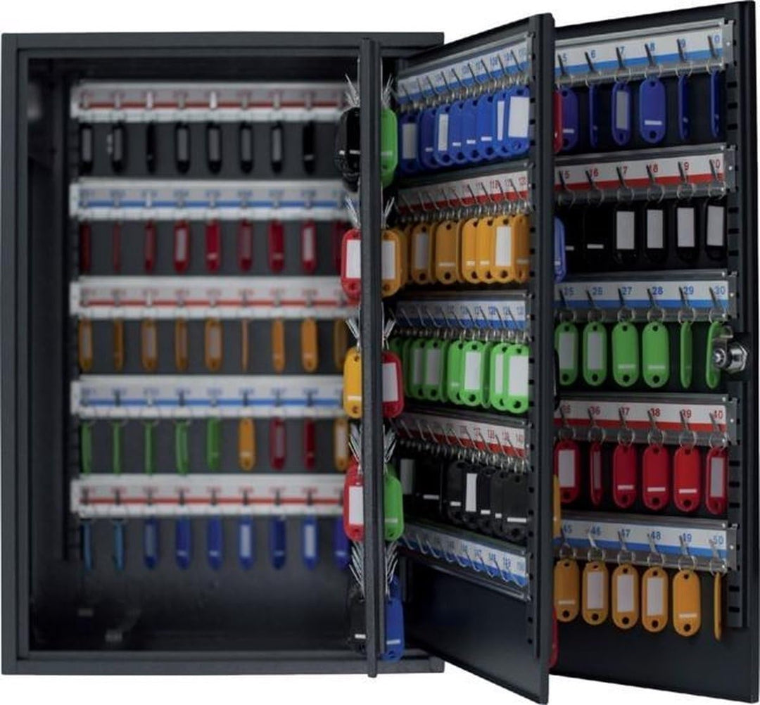 Pavo 8047239 Deluxe Schlüssel-Kasten/Schrank/Tresor, 300 Haken mit seitlichem Schlüsseleinwurf, dunk
