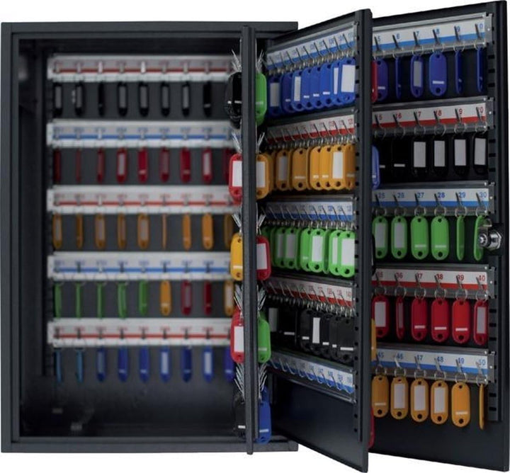 Pavo 8047239 Deluxe Schlüssel-Kasten/Schrank/Tresor, 300 Haken mit seitlichem Schlüsseleinwurf, dunk