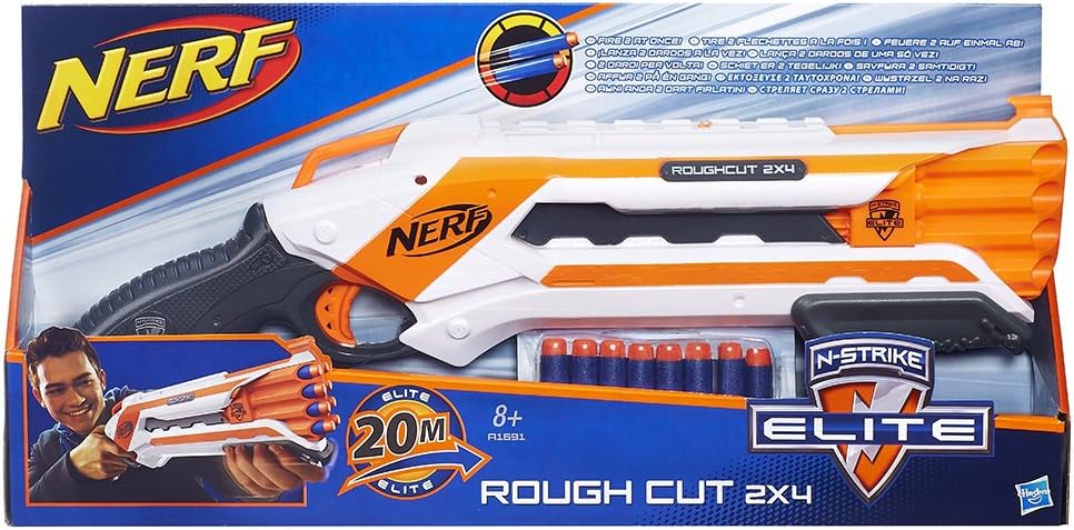 NERF Hasbro A1691E31 - N-Strike Elite Rough Cut, Spielzeugblaster