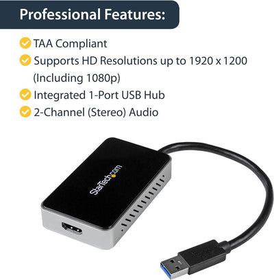 StarTech.com USB 3.0 Super Speed auf HDMI® Multi Monitor-Adapter - Externe Grafikkarte mit 1 Port US