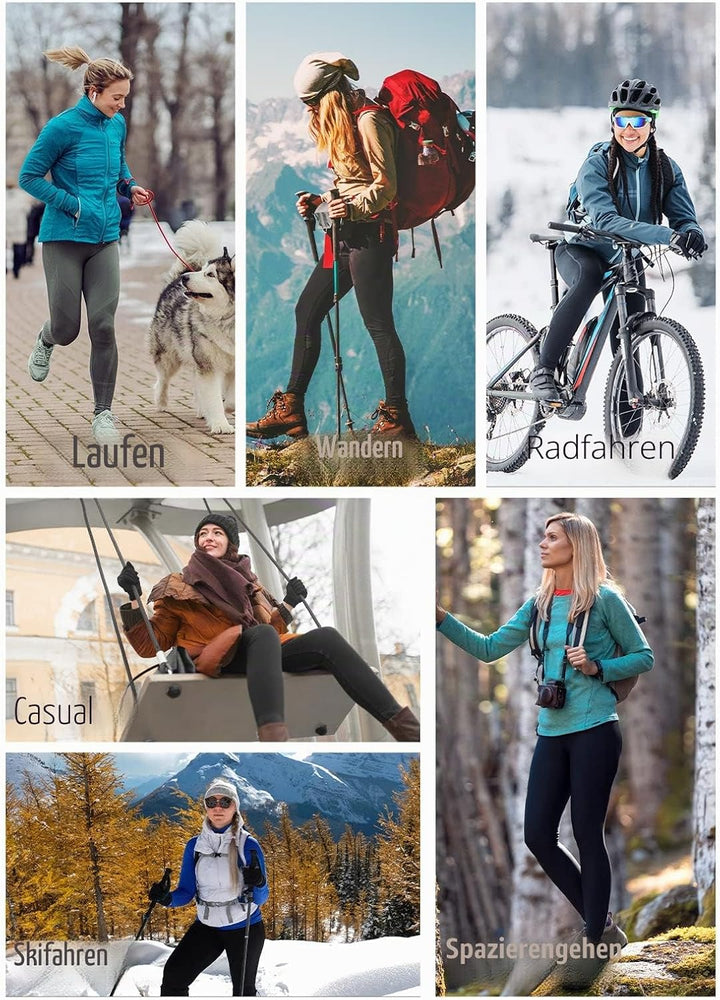 BALEAF Thermo Leggings Damen Winter Leggings high Waist Sportleggings mit Taschen Leggings yogahose