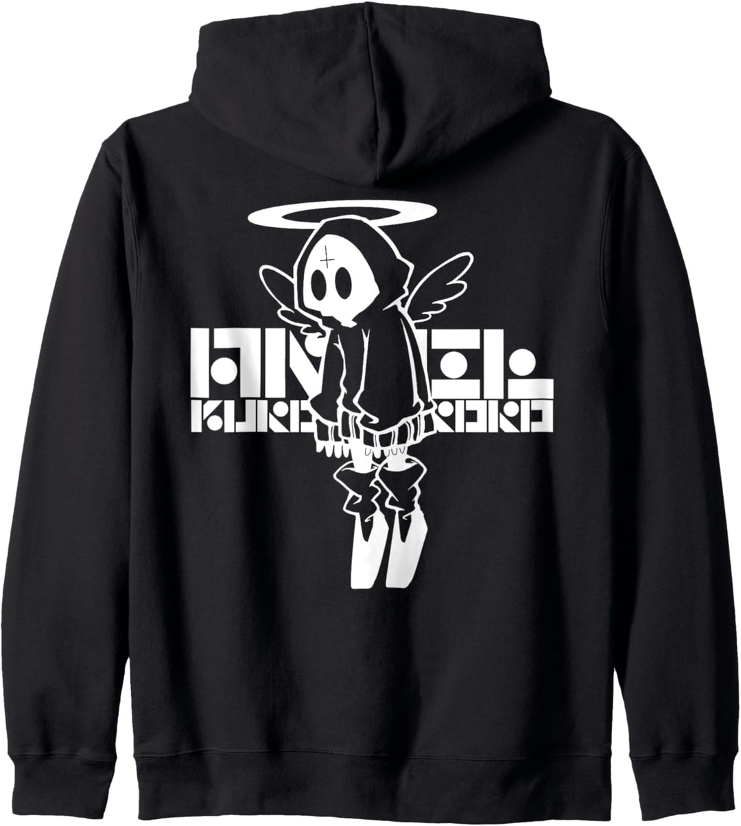 nog-T-0012-Engelsschwarz Kapuzenjacke