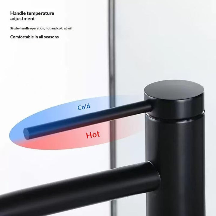 Waschtischarmatur Schwarz Matt Hoch Wasserhahn Bad Badezimmer Waschbecken Armatur Edelstahl Einhebel