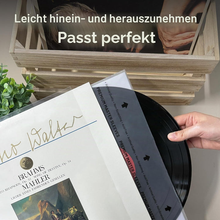 Schallplatten Innenhüllen 7 Zoll, 50x LP Schutzhüllen Antistatisch | Master Schallplatten Hüllen aus