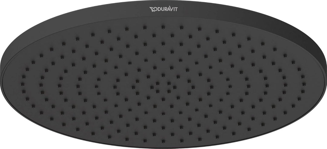 Duravit Universal Duschkopf aus Edelstahl, Duschbrause mit Strahlart Rain, Duscharmatur rund (Ø 230