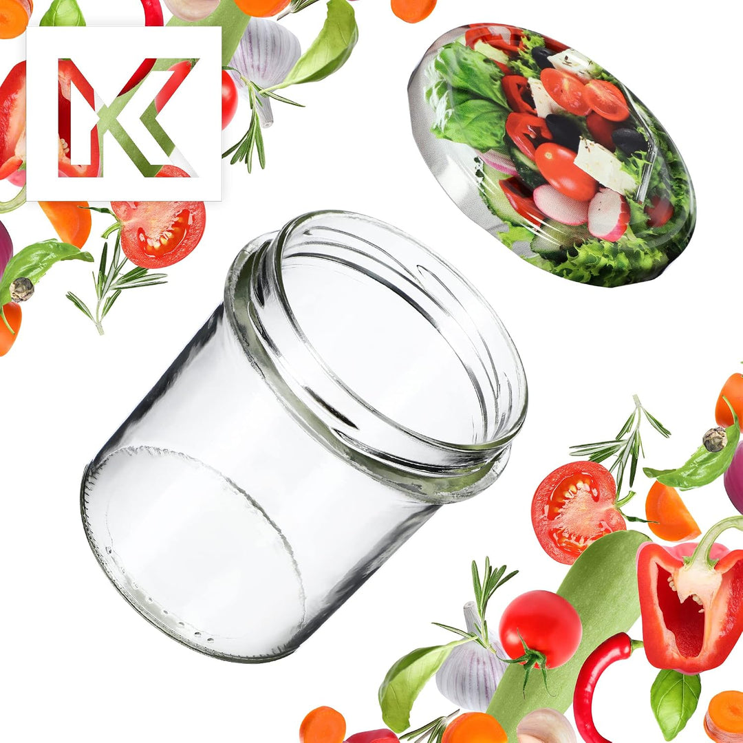 KADAX 10er Set Marmeladengläser 350ml TO82, Einmachgläser Vorratsgläser Mason Jar mit Schraubdeckel,