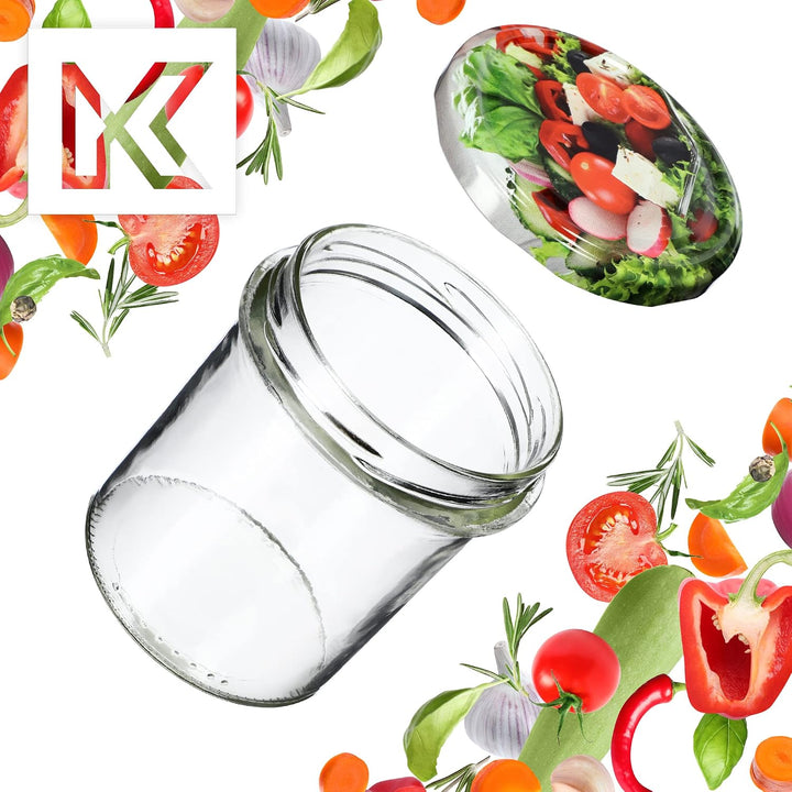 KADAX 10er Set Marmeladengläser 350ml TO82, Einmachgläser Vorratsgläser Mason Jar mit Schraubdeckel,