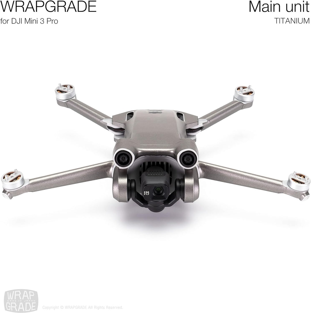 WRAPGRADE Skin Kompatibel mit DJI Mini 3 Pro (Titanium)