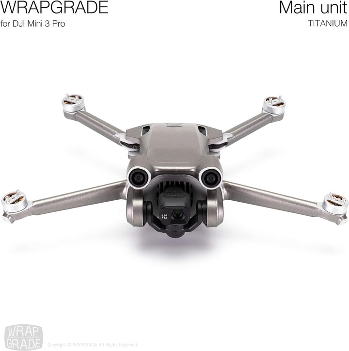 WRAPGRADE Skin Kompatibel mit DJI Mini 3 Pro (Titanium)