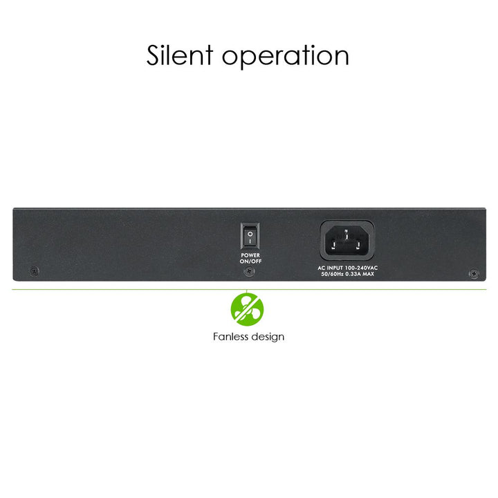 Zyxel 24-Port Gigabit Ethernet Unmanaged Switch - Design ohne Lüfter [GS1100-24E] GS1100-24E-EU0103F