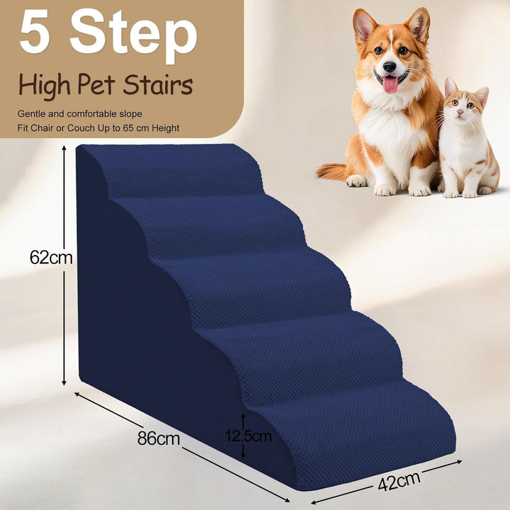 Niubya Hundetreppe für Kleine Hunde, H62 cm, für Katzentreppe Hundetreppe Bett und Sofa, ältere und