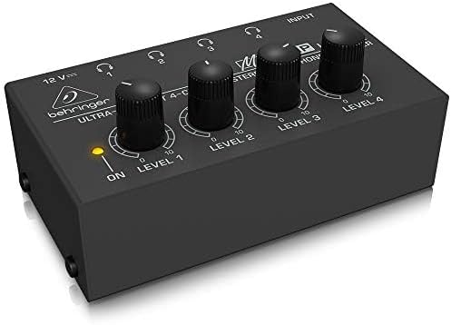 Best Price Square Headphone Amplifier, 4 CH Stereo HA400 by BEHRINGER MICROAMP HA400 Single, MICROAM