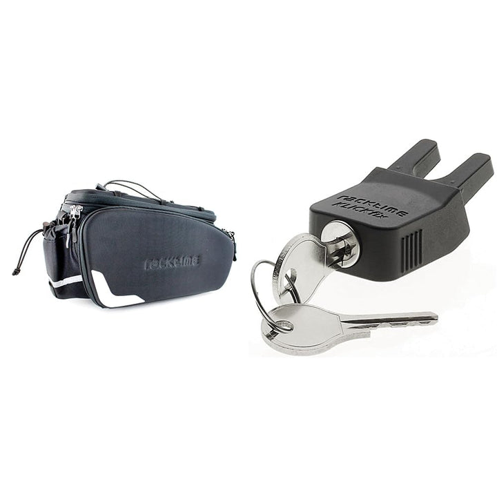 Racktime Unisex – Erwachsene Odin Schwarz 13 L + 10 L Bundle mit Steckschloss, Schwarz 13 L + 10 L B