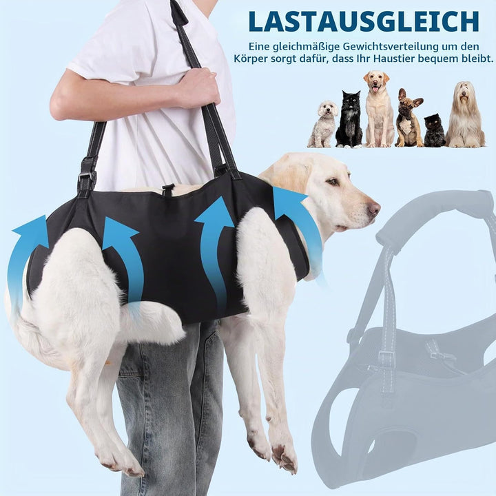 Tragehilfe Hund Gross, Hunde Tragehilfe, Hundehebegeschirr für Behinderte, Verletzte Oder Ältere (2X