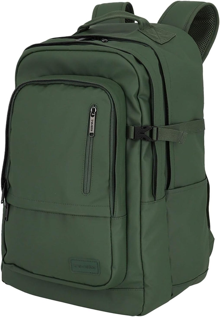 Travelite Rucksack aus wasserabweisendem Material, gepolstertes Laptop Fach 15,6 Zoll, BASICS Tagesr