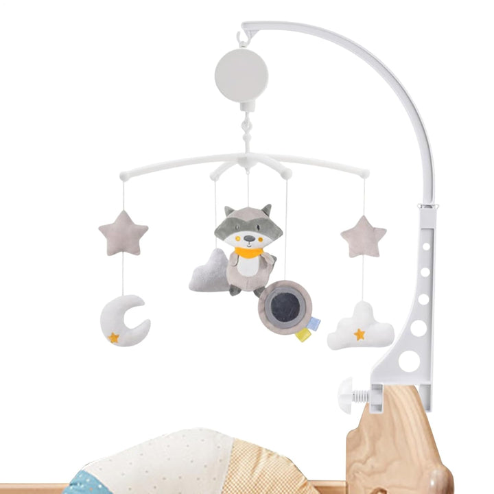 Baby Mobile, Crib Hanging Toy, Soothing Music Box with Photo Pendant, Gentle Wind Chime Decoration,