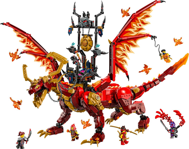 Lego NINJAGO Quelldrache der Bewegung, Abenteuer-Spielzeug für Kinder, Ninja-Spielset mit 6 Minifigu