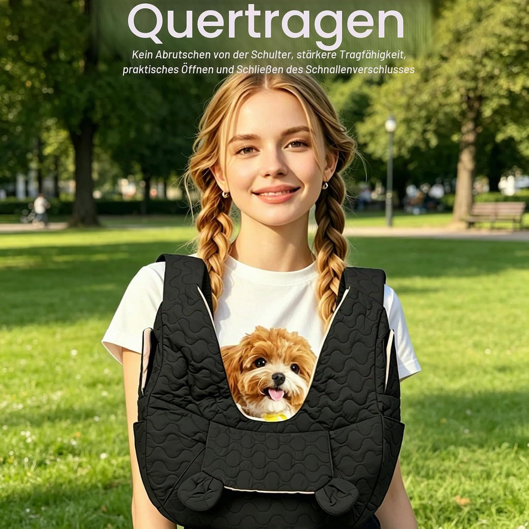 Hunderucksack, Hundetasche für Kleine Hunde 10kg, Hundetragetasche mit verstellbarem Schultergurt zu
