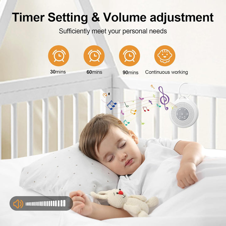White Noise Machine Einschlafhilfe Babys Erwachsene, Portable White Noise Machine Baby USB, Weisses