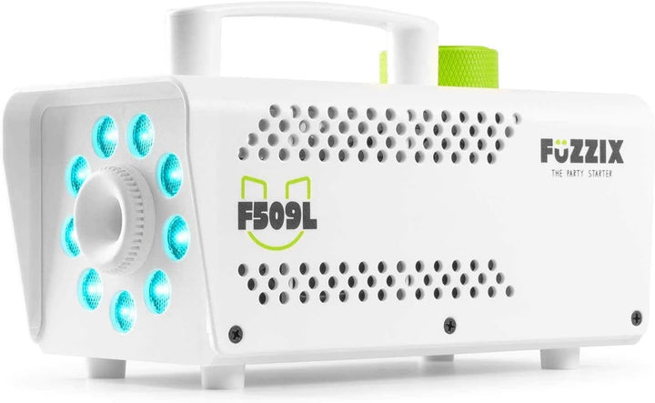 Fuzzix F509LW Nebelmaschine Mini mit LED Lichteffekt und 1L Nebelfluid, 500 Watt mit Fernbedienung,