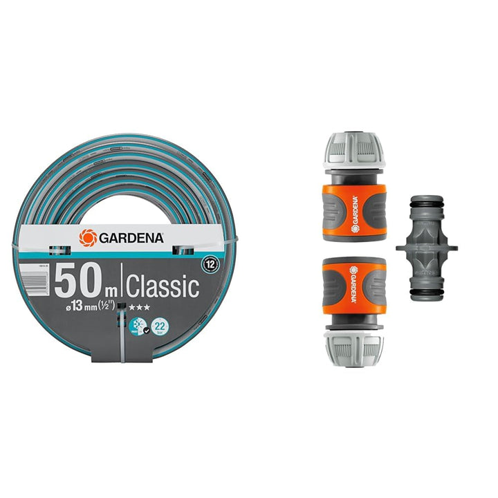 Gardena Classic Schlauch 13 mm (1/2 Zoll), 50 m: Universeller Gartenschlauch aus robustem Kreuzgeweb
