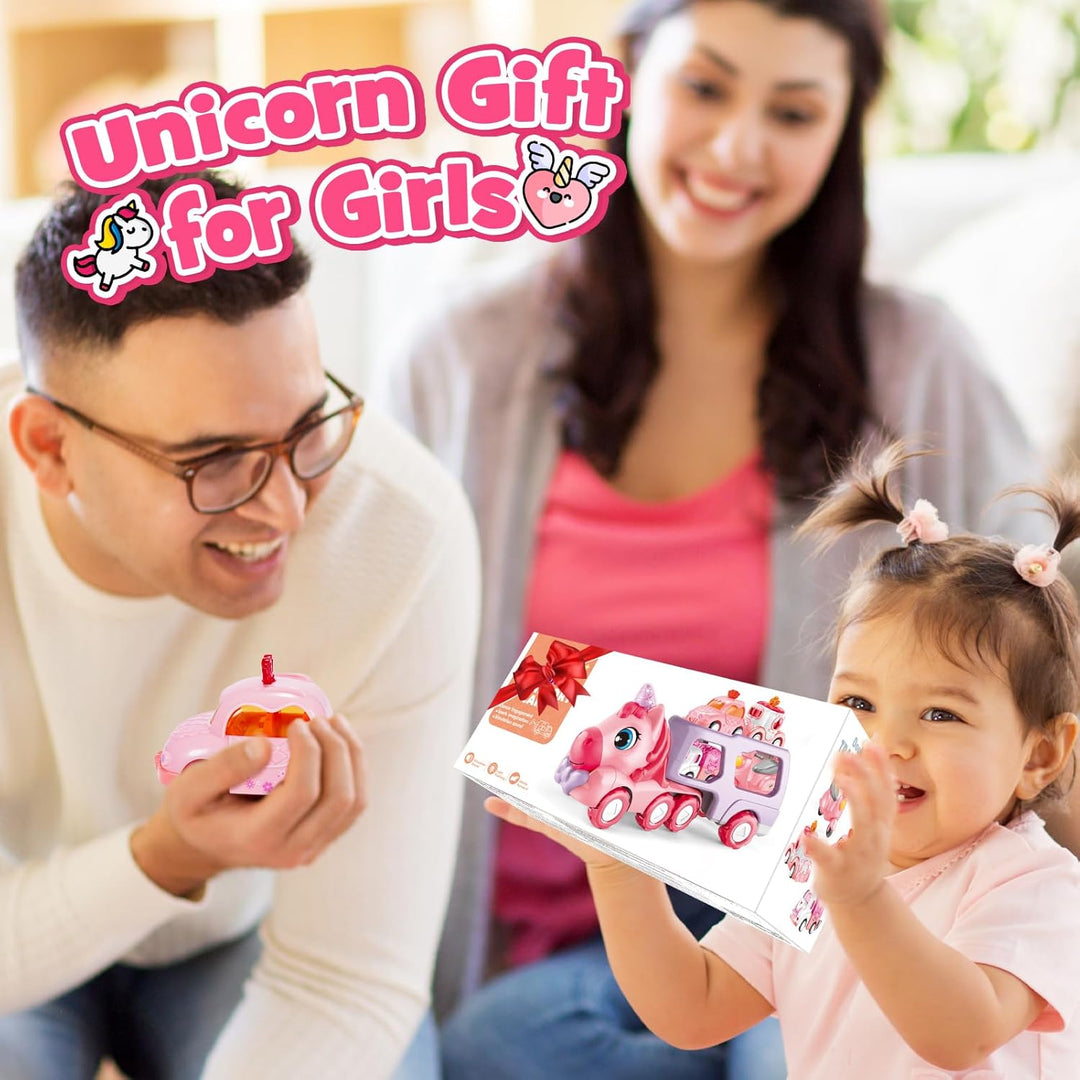 Spielzeug ab 1 2 3 4 5 6 Jahre Mädchen, LKW Spielzeug Geschenk Mädchen 1-6 Jahre Einhorn Geschenke f