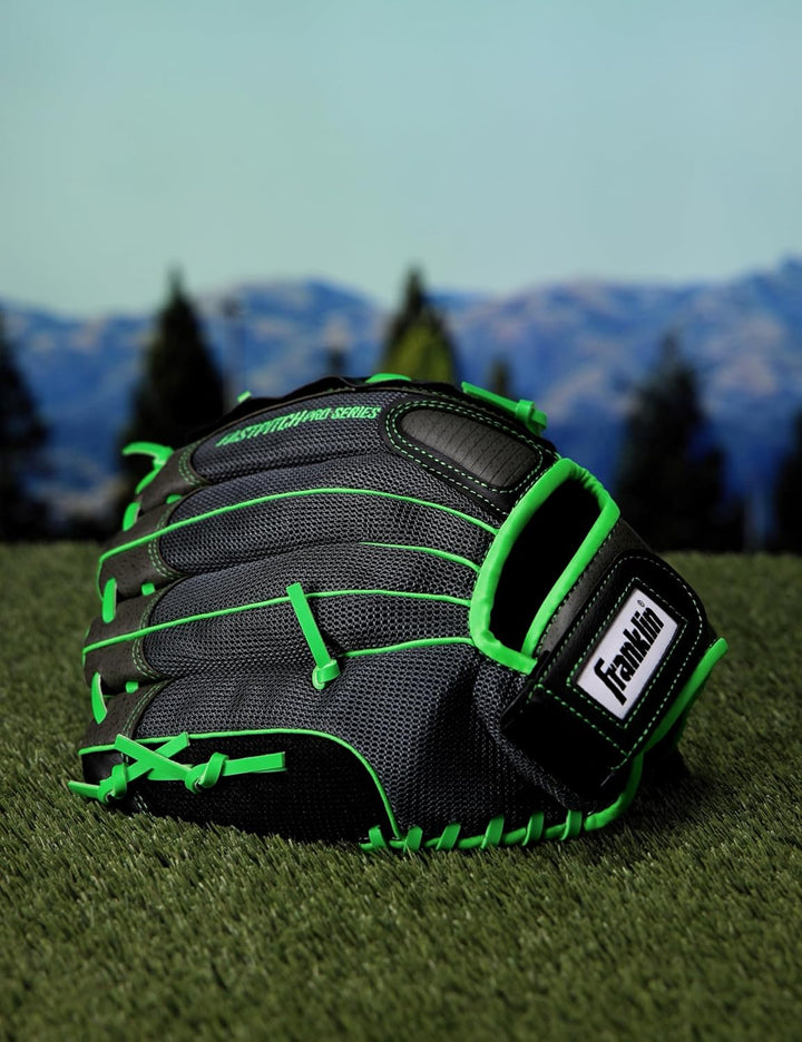 Franklin Sports Windmühle Serie Leichte Softball Handschuh, 27,9 cm für Rechtshänder Lime/Gray, für