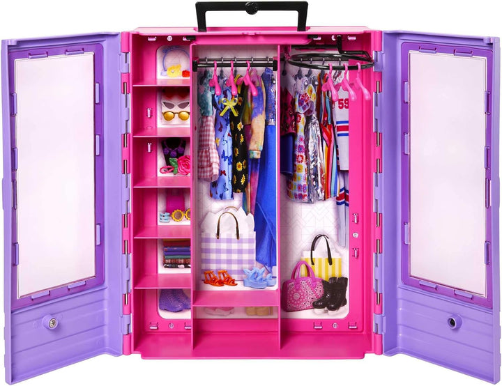 Barbie Ultimate Closet, Kleiderschrank mit über 15 Kleidern und Accessoires, Set zum Aufklappen, ink