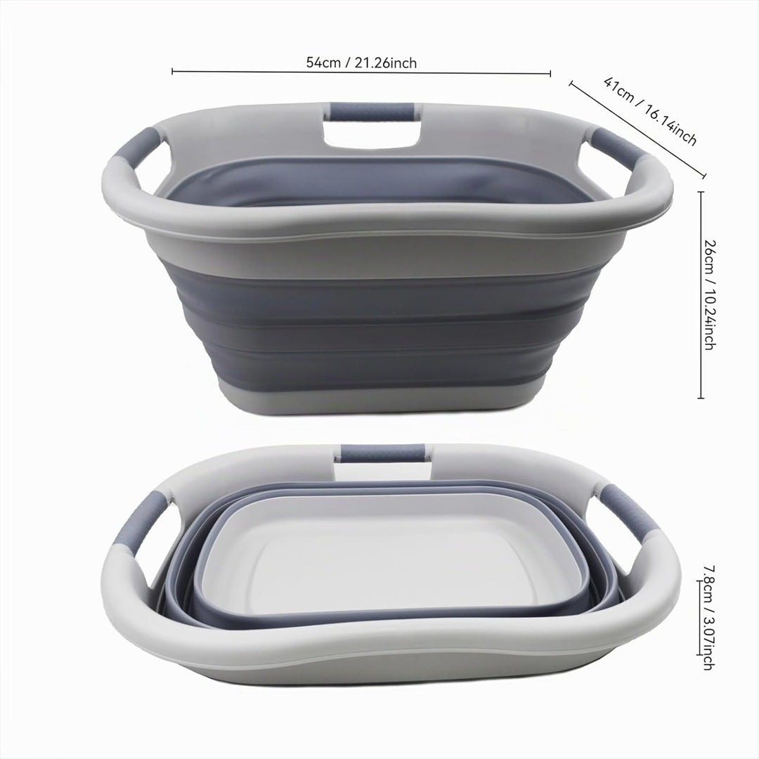SAMMART Wäschekorb, faltbar, Kunststoff, 30 l, faltbar, Pop-Up-Aufbewahrungsbehälter/Organizer – tra