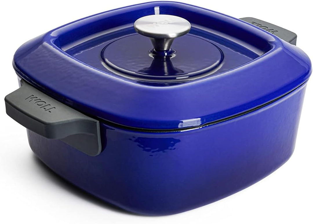 Woll Iron Gusstopf mit Deckel und Silikongriffen - Induktiv -, Ø 24 cm, 11 cm hoch, 4,2l - Geeignet