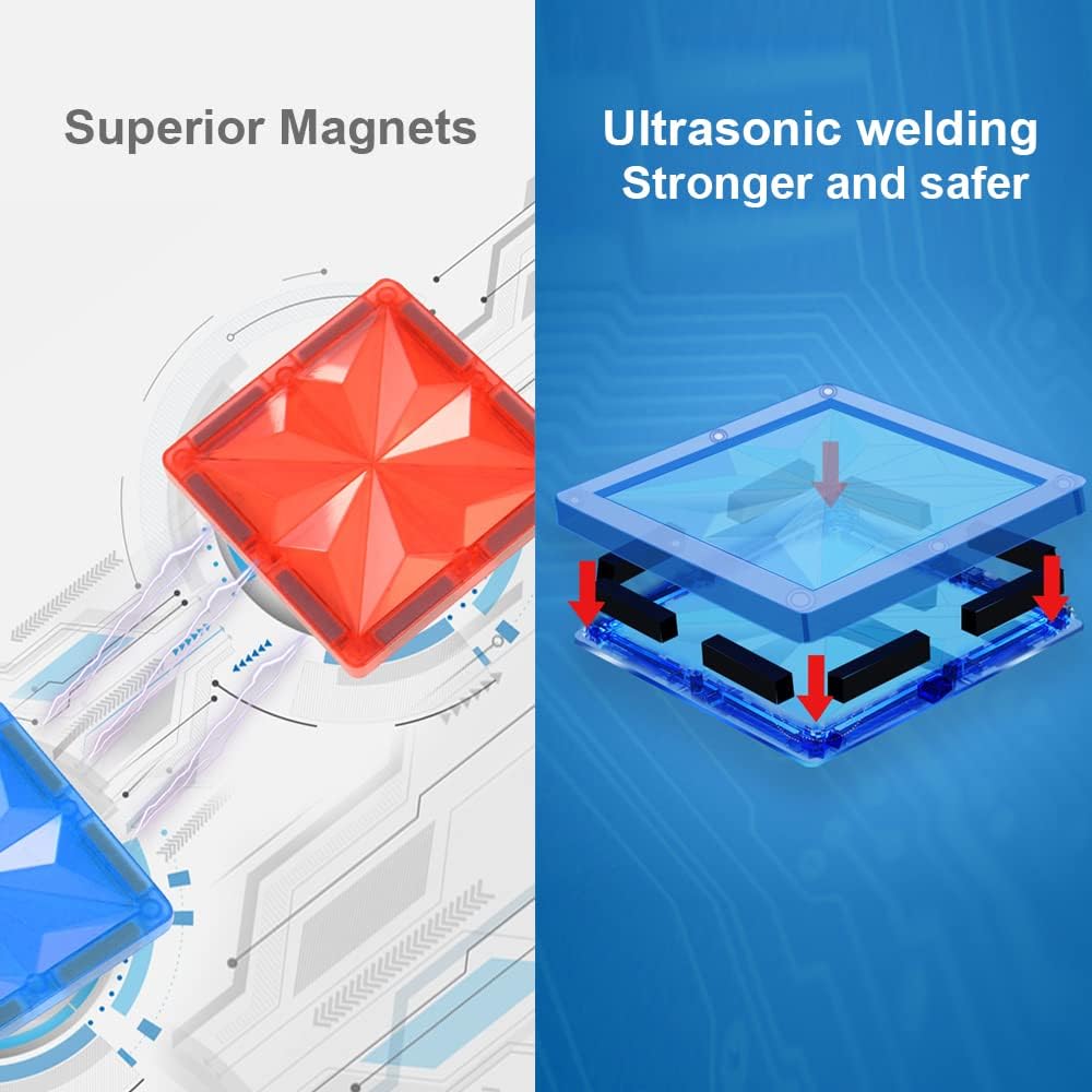 CONDIS Magnetische Bausteine 101 Teile, Magnetspielzeug Magnete Magnetbausteine Magneten Spielzeug M