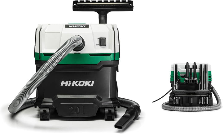 Hikoki RP200SLWAZ Nass- und Trockensauger, 1200 W, 20 L, L-Klasse Sauger | Mobiler Mehrzwecksauger m