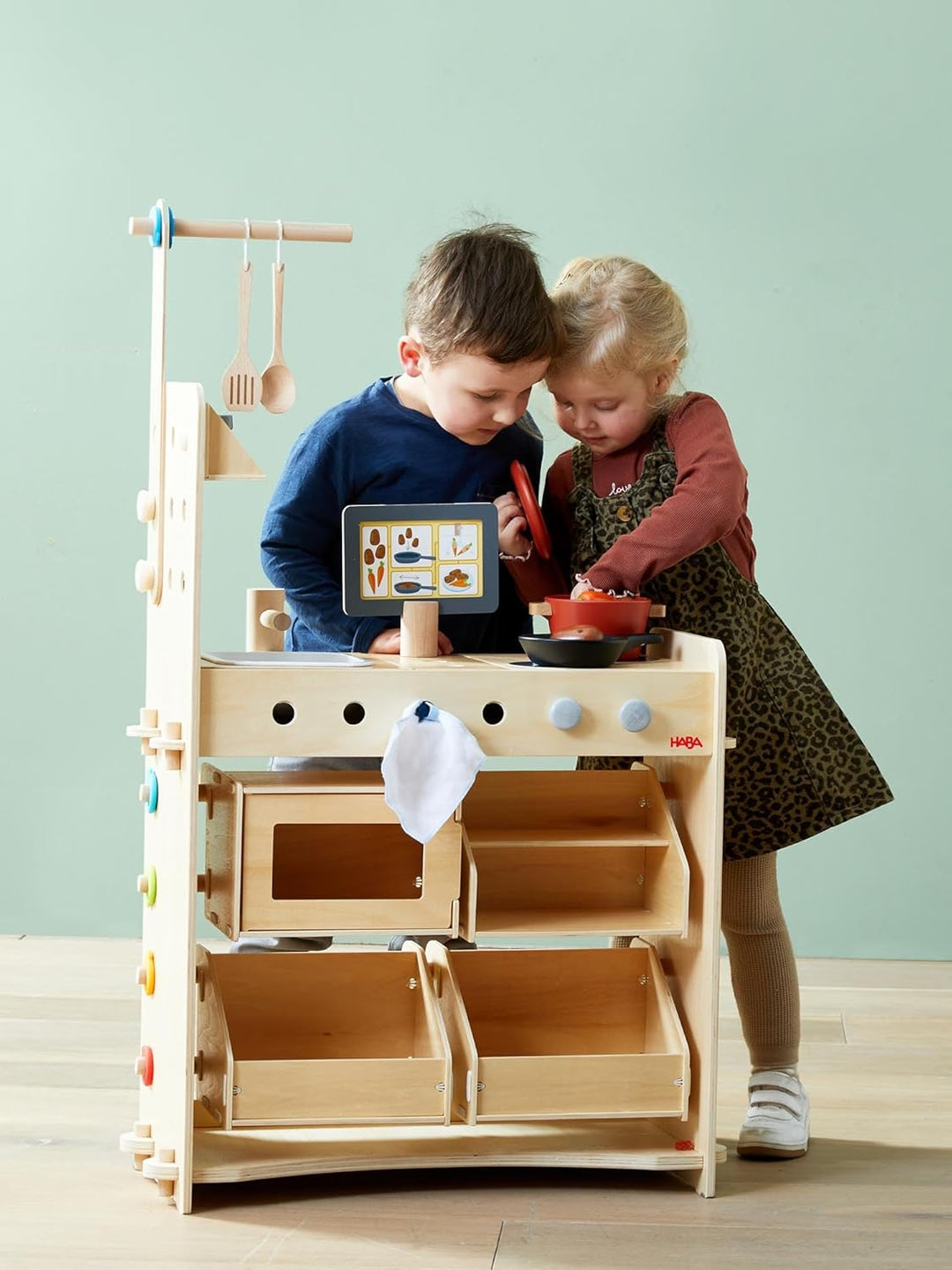 HABA Kinder Kaufladen Creative Play Studio 3 in 1 Set Pizza - Grösse one Size, Pizza