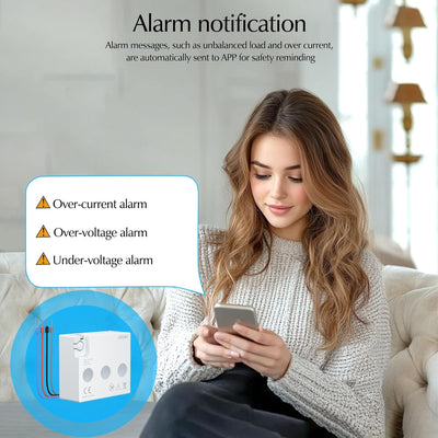 eMylo Smart Zibee Energiemessgerät Mini-Stromverbrauchsmessgerät 99% hohe Genauigkeit 3 Phasen Echtz