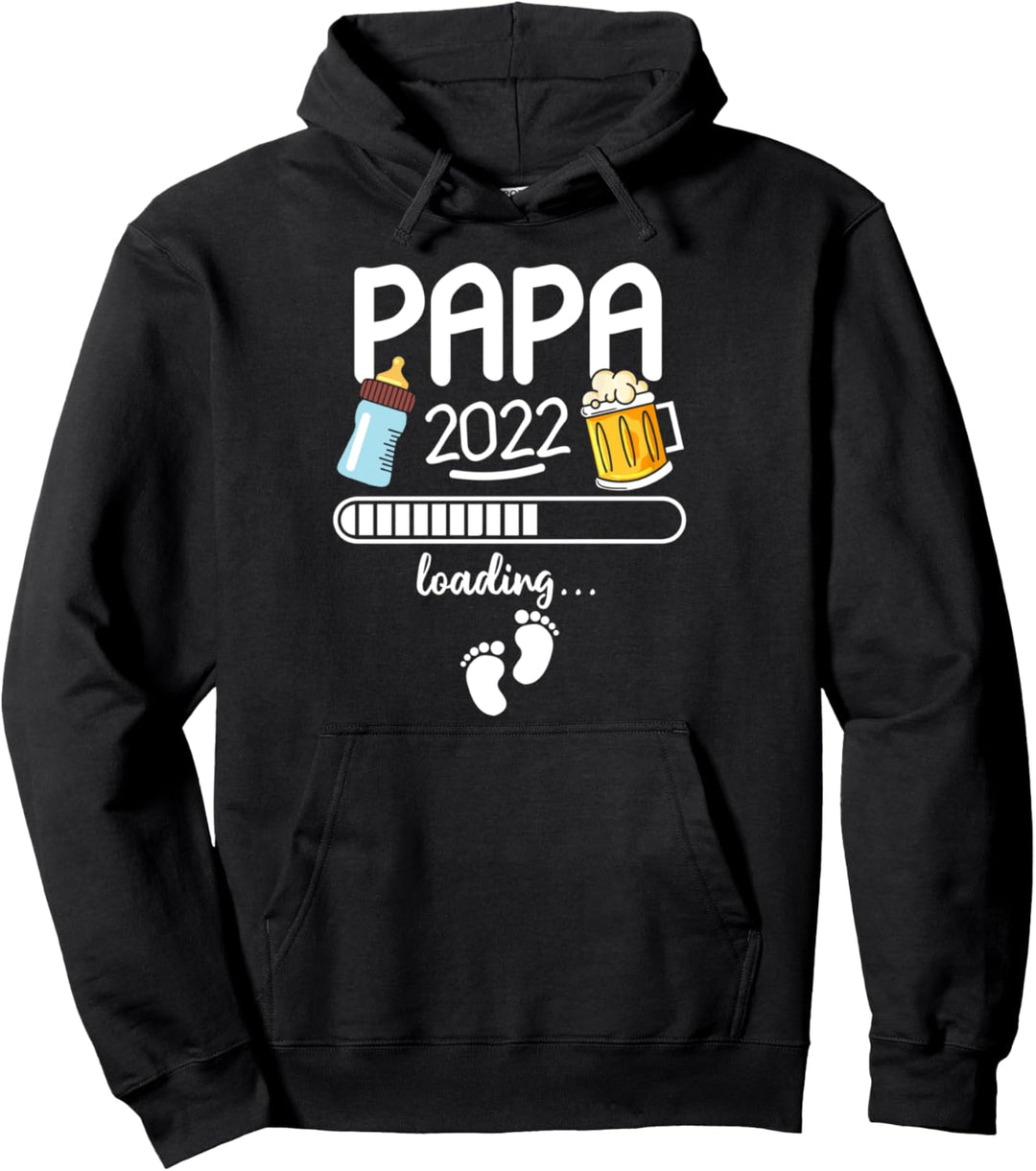 Papa 2022 Loading Werdender Vater Ankündigung Vatertag Pullover Hoodie