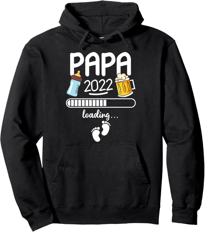 Papa 2022 Loading Werdender Vater Ankündigung Vatertag Pullover Hoodie