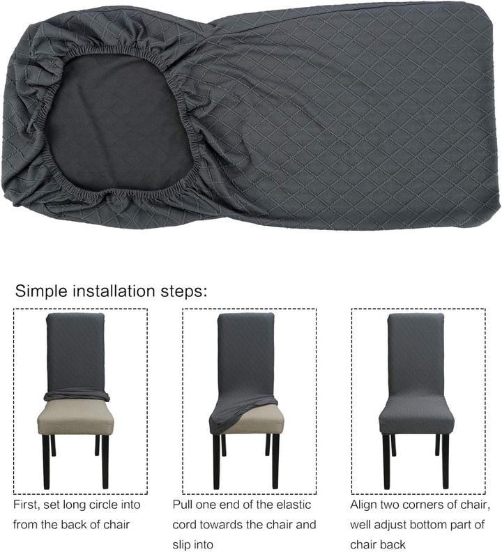 Fuloon Stuhlhussen 4er 6er Set, Stuhlüberzug Universal Stretch Abnehmbare Stuhlbezug, Bezüge für Ess